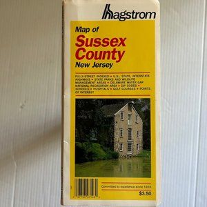 Map of Sussex County, New Jersey: Fully Street-Indexed, 1993